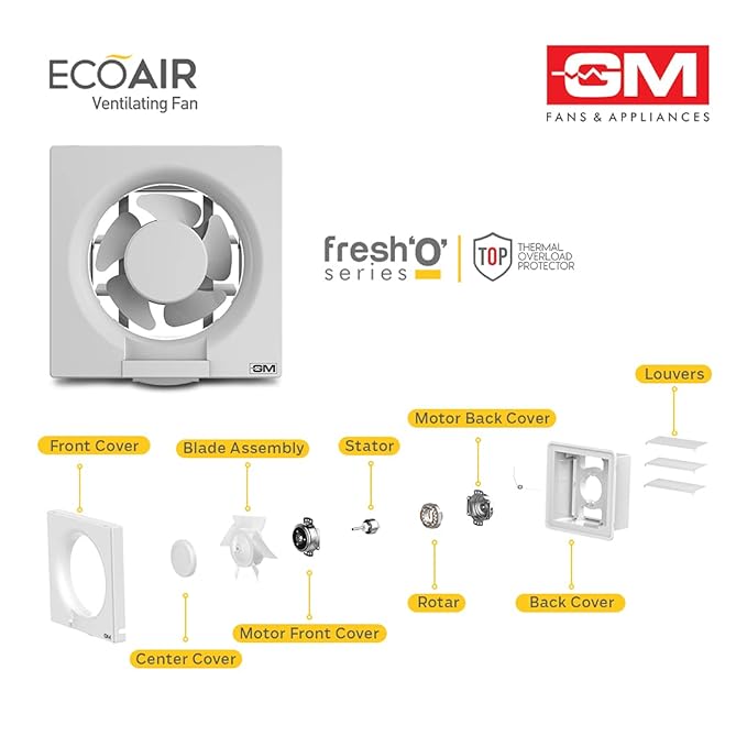 GM Eco Air Ventilation Fan (White)