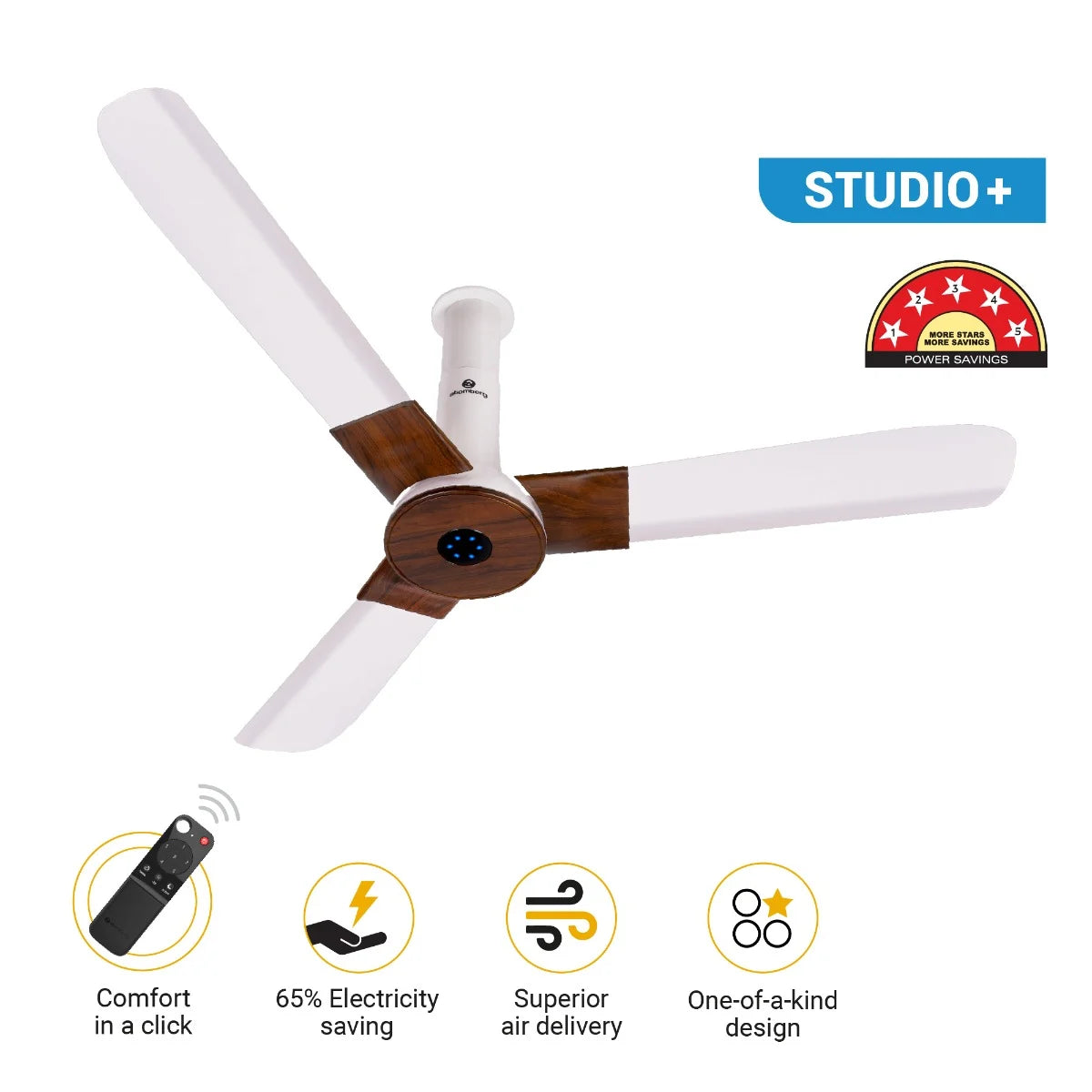 Atomberg Studio + BLDC Ceiling Fan 1200mm With Remote