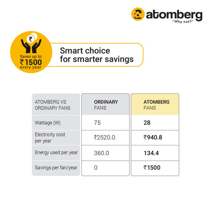 Atomberg Efficio BLDC Ceiling Fan 1200mm