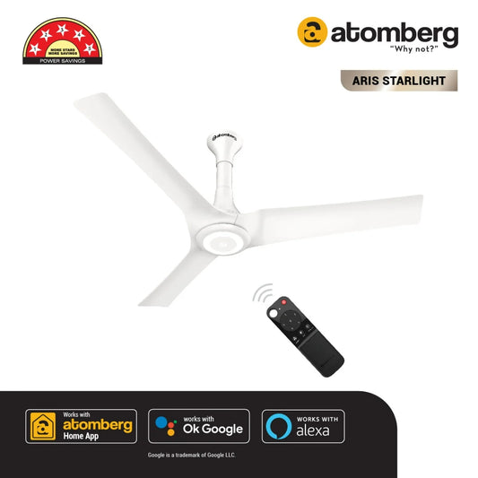 Atomberg Aris Starlight BLDC Ceiling Fan 1200mm Marble White