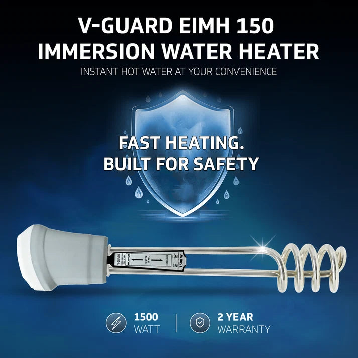 V-Guard Bucket Heater 1KV Fast Heating | BIS Certified | 1500W