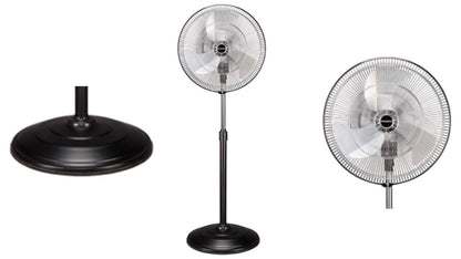 Crompton Storm 450 mm High Speed Pedestal Fan 1400RPM (Black)