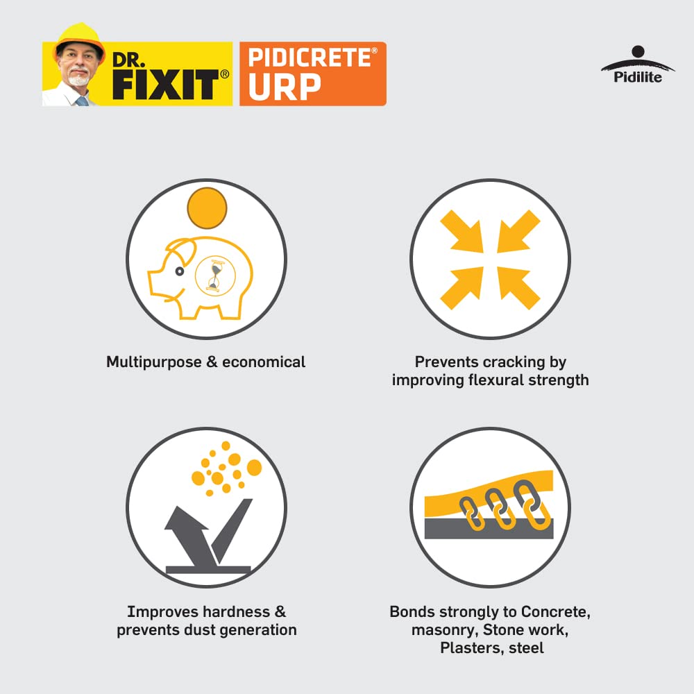 Dr.FIXIT 301 Pidicrete URP SBR Latex Repairs And Waterproofing 1KG