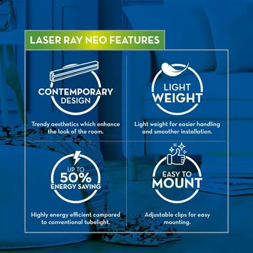 Crompton Laser Ray Neo LED Batten 20w (white)