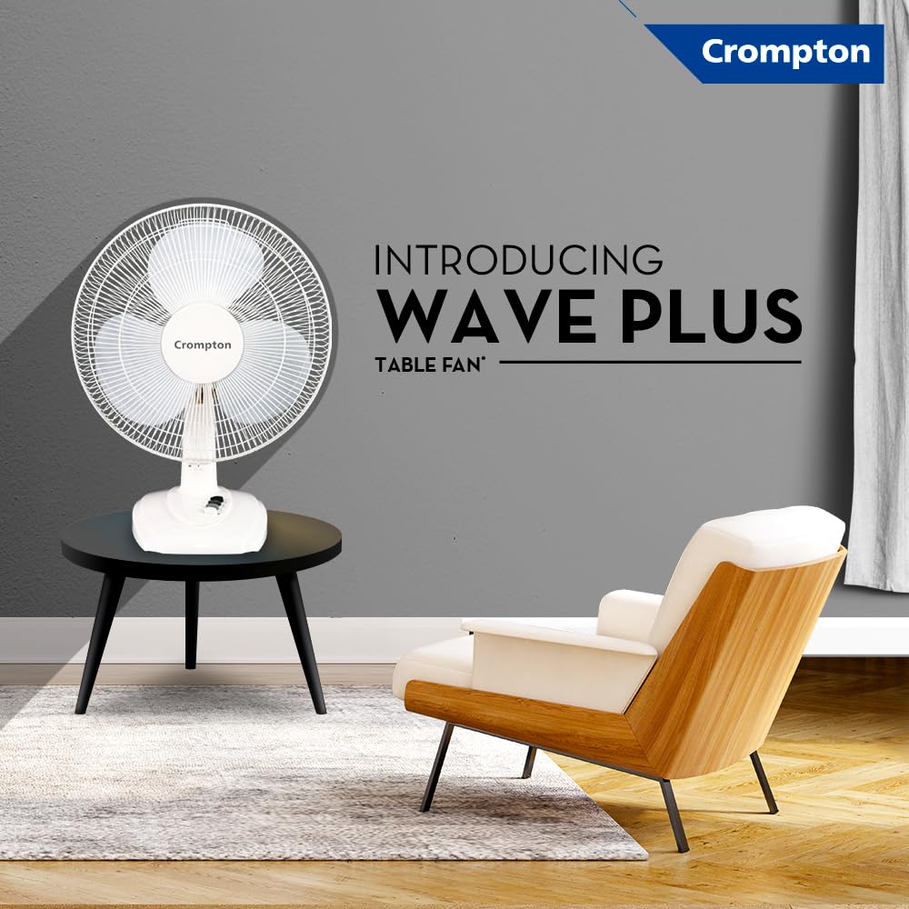 Crompton Hiflo Wave Plus Table Fan (16" inch)