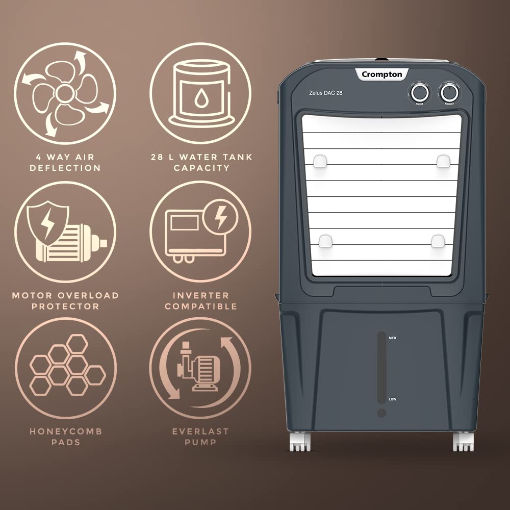 Crompton Zelus DAC 28 Desert Air Cooler 28L