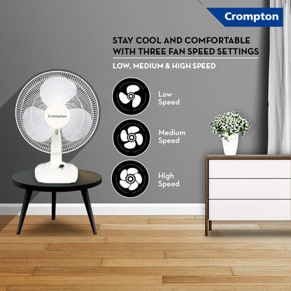 Crompton Hiflo Wave Plus Table Fan (16" inch)