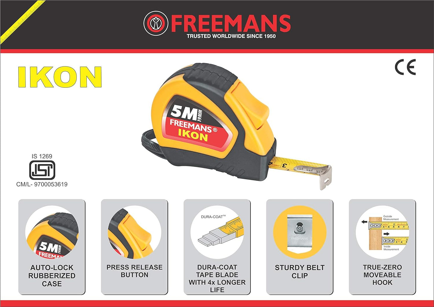 Freemans Ikon Measuring Tape (5 meter)