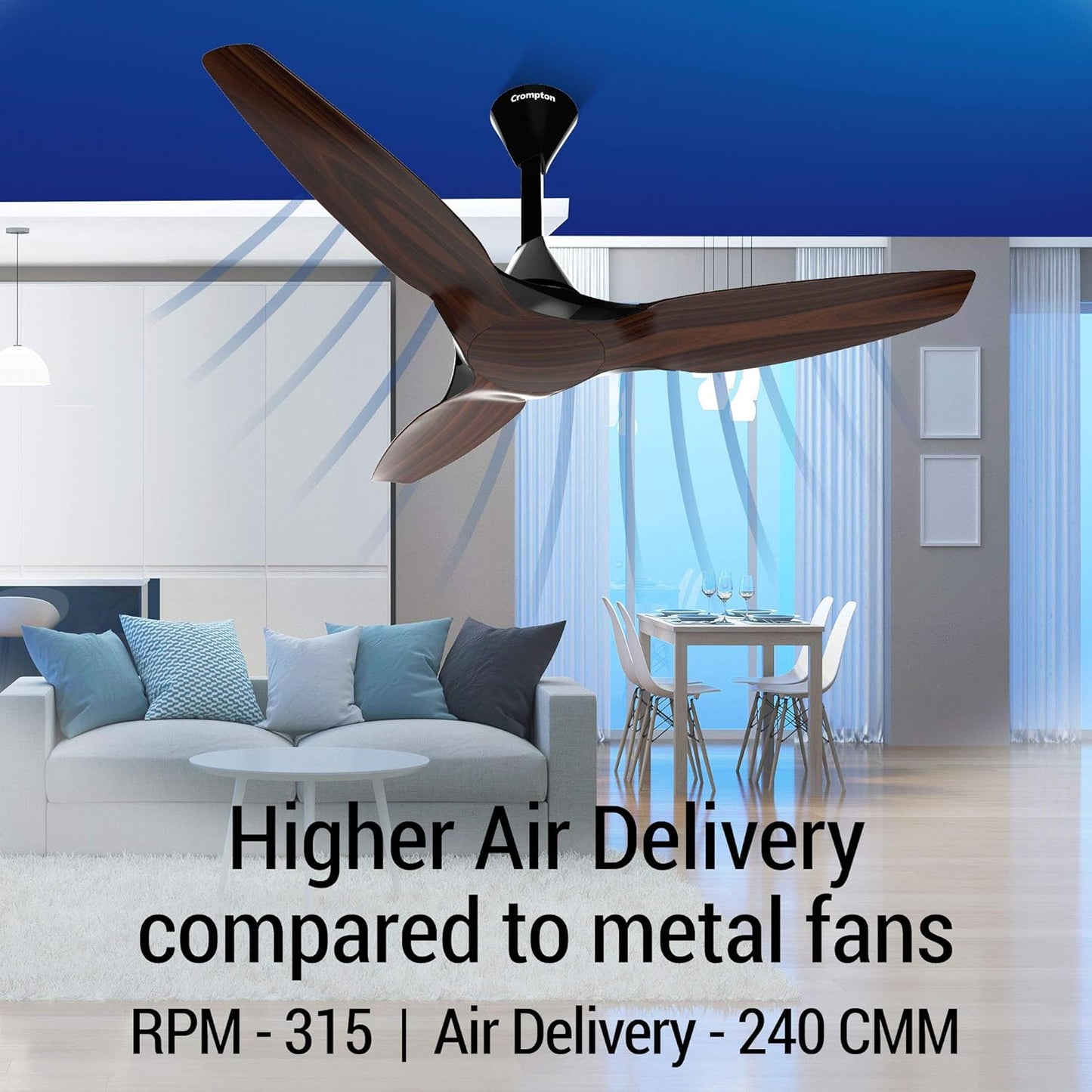 Crompton Silent Pro Enso BLDC Ceiling Fan (49" Inch) - Chestnut Wood
