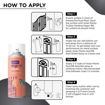 Asian Paints ezyCR8 Enamel Spray Paint White (400ml)