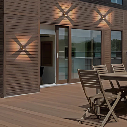 Inventaa Ignite Led Outdoor Wall Light Warm White (4 way)