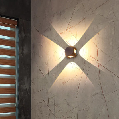 Inventaa Ignite Led Outdoor Wall Light Warm White (4 way)