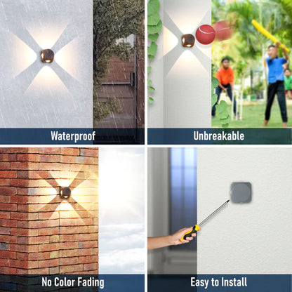 Inventaa Ignite Led Outdoor Wall Light Warm White (4 way)