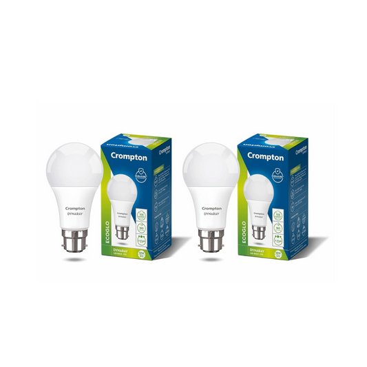 Crompton Dyna Ray 9W B22 Cool Day LED Bulb (Pack Of 2)