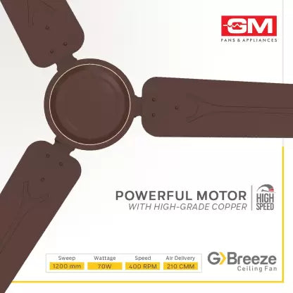 GM G-Breeze 1200mm Ceiling Fan (Brown)