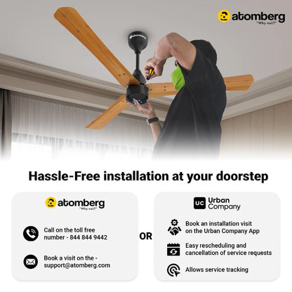 Atomberg Renesa Prime Remote 1200mm BLDC Motor 5 Star Rated Sleek Ceiling Fan