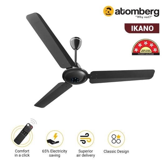 Atomberg Ikano BLDC Ceiling Fan 1200mm With Remote